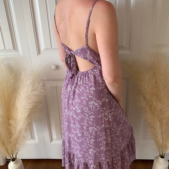 Lulus Lilac Dainty Floral Print Midi Dress - Picture 3 of 9